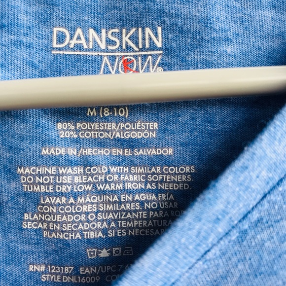 Danskin Now Women's Blue Short Sleeve Athletic Workout Running Top M - Picture 2 of 4